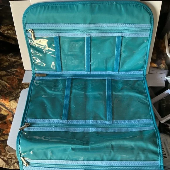 FREEGRACE Hanging Travel Toiletry Organizer Cosmetic Bag Blue - Picture 6 of 8